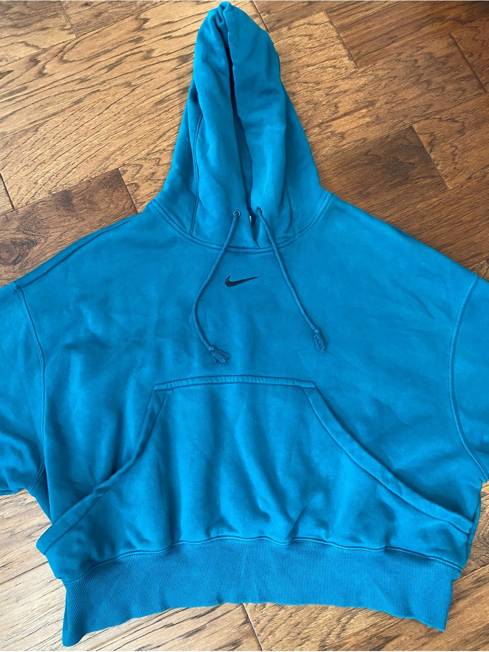 Women's Nike Oversized Phoenix Fleece Hoodie Teal In Color Size Medium - Picture 2 of 16
